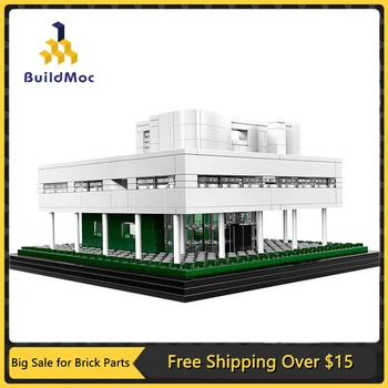 MOC Вила Модел Строителни Блокове Модел на Дома Тухлена Мини-Изграждане на Високотехнологични 21014 Забавни Играчки 