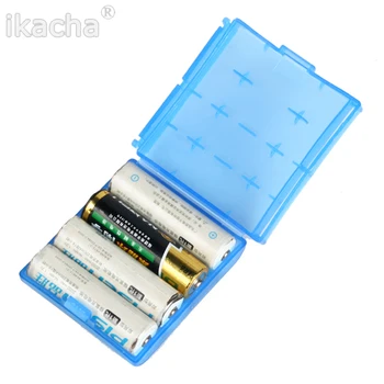 1 бр. Пластмасов Калъф за Съхранение на Батерии, Калъф за съхранение на Батерии, bag-държач за 4x AA / AAA, калъф за батерии със светкавица