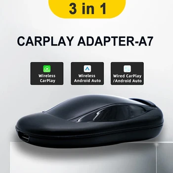 CarPlay Mini Ai Box Безжичен Android CarPlay Адаптер Мултимедиен Плеър Навигационна Поддръжка на Оригинални Авто Екран с Кабелна CarPlay