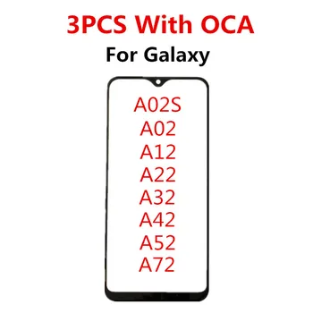 3 БР. Предния Екран За Samsung Galaxy A02S А02 A12 A22 A32 A42 A52 A72 Тъчпад LCD дисплей от Стъкло Ремонт на Част от + ОСА