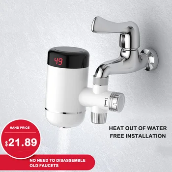 Електрически кран топла вода, без монтаж, който бързо и бързо се нагрява, се свързва с леко кухонному водопроводному водонагревателю домакински