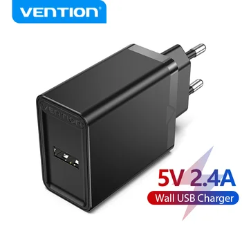 Vention 5 2.4 A USB Зарядно за iPhone X 8 7 iPad 12 W за Бързо Монтиране на Зарядно Устройство ЕС Великобритания Адаптер за Samsung Xiaomi САЩ Зарядно Устройство за Мобилен телефон