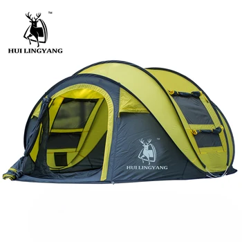 HUI LINGYANG хвърли палатки на открито автоматично палатки хвърли поп водоустойчив къмпинг туризъм палатка водоустойчив големи семейни палатки