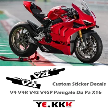 За Ducati Panigale V4 V4S V4R V4SP Долния Обтекател на Потребителски Етикети Етикети Силует Червен Черен Хип Carene Du Pa X16