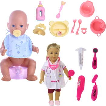 Аксесоари За Кукли, Мини-Кухненски Инвентар, Храна Инструмент, Пластичен Материал За американската Кукла 18 инча и Новородено Бебе 43 см, Мини-Защита
