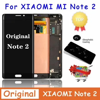 100% Оригинал За XIAOMI Mi Note 2 LCD 10-точков Сензорен екран Дигитайзер С Рамка За Xiaomi Note 2 Mi Note 2 201521 LCD дисплей