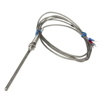 FTARP07 тип PT100 2 m кабел на сондата корона RTD сензор за температурата на резба M8 дължина на сондата 50 мм, 100 мм, 150 мм, 200 мм
