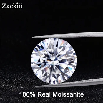 10 Карата 100% Истински Муассанит Diamond Насипен Скъпоценен Камък VVS1 D Безцветен 3 Страхотна Кръгъл Брилянт Камък САМ Бижута 5-10 КАРАТА