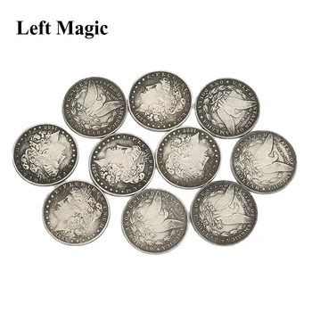1 бр Нови фокуси 1888 Steel Morgan Dollar Magic Tricks Може да суче (диаметър 3,8 cm) Монети Подпори Се / Vanishing Аксесоари