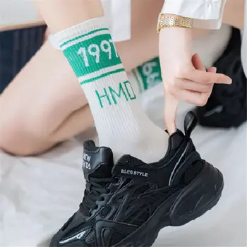 Чорапи Модни Дамски Мъжки Индивидуалност Шарени Номер Спортни Чорапи Средни Чорапи