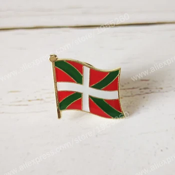 Баски Флаг Игли За Ревери Испания Провинциални Националност Регион Брошка Crystal Епоксидни Метална Емайл Икона