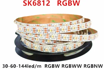 SK6812 RGBW (аналог на ws2812b) 4 в 1 на 1 м/4 м./5 м 30/60/144 светодиоди/пиксела/м индивидуална адресуемая led лента wwa ww nw IP30/65/67 DC5V