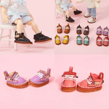 Обувки за кукли Ob11, Модни обувки Martin, обувки за кукли от телешка кожа за Obitsu11, Ботуши Holala, Body9, Gsc, Ддф, YMY 1 / 12bjd Обувки за кукли
