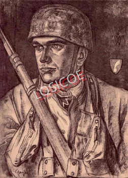 Плакат Des Reiches Войници от Втората световна война, Стенни Снимка, Изкуството на Войната, Реколта Крафт-Плакати и Щампи За Офис, Спални, Бар