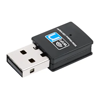 USB Wifi Адаптер 300 Mbps на 2,4 Ghz Wifi Приемник Безжична Мрежова Карта с Интерфейс USB 2.0 Външен U Диск Адаптер