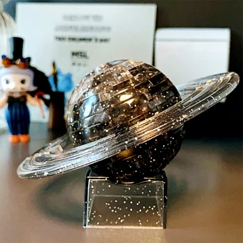 Идеята за Серията Crystal Планетата Сатурн Градивен елемент Съберат 3D Модел на Прозрачната Планета Тухла направи си САМ Играчка За Момче, Подарък За Рожден Ден