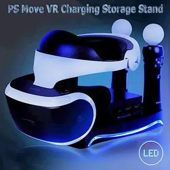 За 4 в 1 PS4 PS Move VR Второ поколение Поставка за Зареждане и Съхранение на PSVR Аксесоари Скоба за Слушалки за PS VR Move Showcase r30