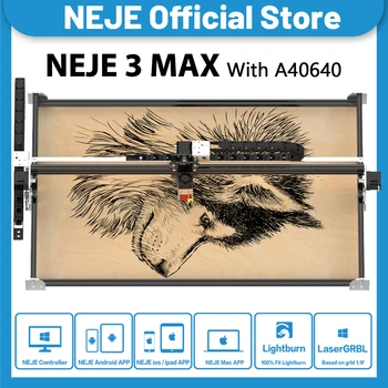 NEJE 3 MAX Лазерен Гравьор/Нож с модула лъч A40640/N40630 460*810 мм софтуер NEJE + приложението за Android LaserGRBL Lightburn