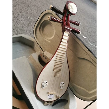 Люцинь на Лютня в Китайски Стил Народна Игра и Пеене Възрастни Творчески Дървена Професионален Етнически Струнен Музикален Инструмент Ръчно изработени