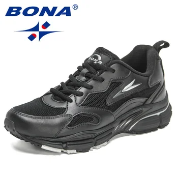 BONA 2022 Нови Дизайнерски Популярни Маратонки За бягане, Мъжки Модни мультиспортивные Маратонки, Мъжки лека обувки, Тренировочная обувки, Mansculino