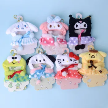 Sanrio Kawali Kuromi Hello Kitty My Melody Cinnamoroll Възглавница Прасковени Плюшени Играчки Плюшено мече Ключодържател Мека Кукла за детски подарък