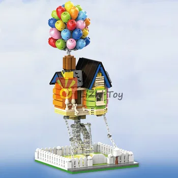 603 БР. MOC 7025 Летящ Балон Къща Окачен САМ Тенсегрити Тухли Строителни Блокове са Съвместими с Асамблеи на Бижута