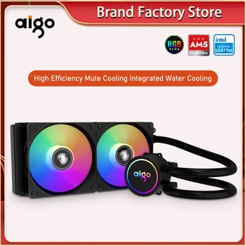 Aigo120 240 360 pc case ARGB водно охлаждане компютърен вентилатор RGB процесор вграден охладител водно охлаждане За LGA 775/115x/AM2/AM3/AM4 AMD