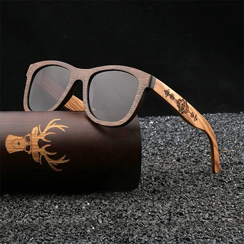 2021 Очила Ръчно изработени От Естествен Бамбук, мъжка Мода, Издълбани модел, Мъжки Дървени Слънчеви Очила, Поляризирани UV400