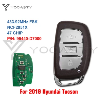 YOCASTY За 2019 Hyundai Tucson 3 Бутона Smart Remote Кола Ключодържател NCF2951X ID47 P/N: 95440-D7000 95440D7000 433 Mhz