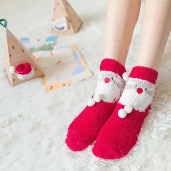 2021 Нови Зимни Чорапи с руното облицовка за Сън, Коледен подарък кутия, топли чорапи на Дядо Коледа безплатна доставка