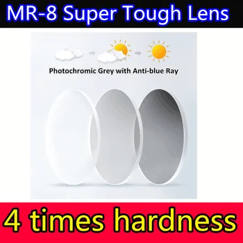 Високо качество на MR-8 супер твърда 4-кратна твърдост 1,56 1,61 1,67 Анти-синя светлина фотохромная оптична рецептурная асферическая леща