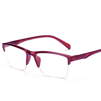 Дамски Мъжки Червени Очила За Четене с диоптриями, Ретро Прозрачни Лещи, Очила за Далекогледство +75 +1.5 2.0 3.0 4.0