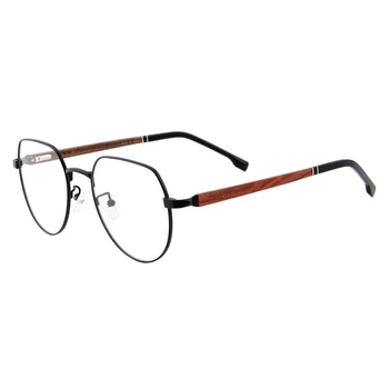 SHINU дървени очила в рамки ретро метални очила ръчно изработени дървени модни очила за мъже жени сини лъчи очила късогледство Rx abl