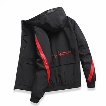 2020 пролет-есен яке с качулка, мъжки ежедневни градинска тънка ветровка, висококачествени якета, мъжки автентичната мъжки дрехи 4XL