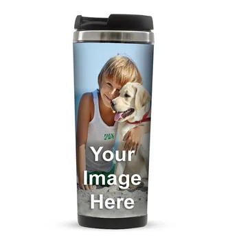 безплатна доставка продава PixMug - Чаша за пътуване със снимки - Чаша в рамка за снимки - Направи си сам - Вставляй свои снимки или чертежи