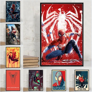 5D направи си Сам Пълна Кръгла, Квадратна Картина на Диамантена Marvel Spiderman Комплекти На Кръстат Бод Диамантена Мозайка Диамантена Бродерия Начало Декор