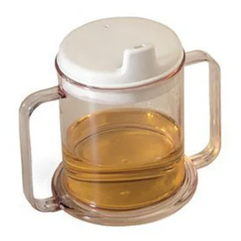 2 Дръжка Пластмасова Прозрачна Чаша с Чаша За Пиене Easy Grip Дръжки Антипроливная Чаша за пиене