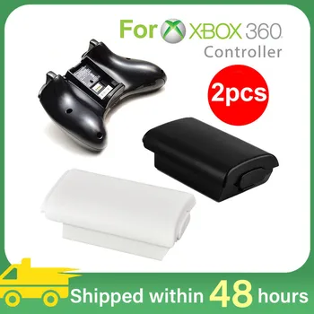 2 Бр. Акумулаторна Батерия Тип АА Делото Калъф във Формата На Миди Пакет За Xbox 360 Безжичен Контролер на Нови Игрални Аксесоари в Черно и Бяло
