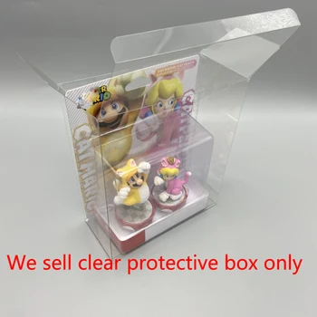 Защитна кутия За домашни любимци, За amiibo котка марио cat peach set специална прозрачна кутия, за да покажете кутия за съхранение кутия за събиране на