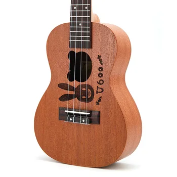 Лидер в продажбите SevenAngel 21 инча Карикатура ukulele Сопрано Мини 4 ухапване Пътуване Хавайска Китара Акустична Китара е Музикален Инструмент
