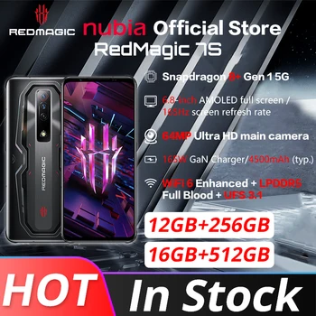 Смартфон Nubia RedMagic 7S 6,8 см 165Hz AMOLED Snapdragon 8 + Gen 1 Восьмиядерный 64-мегапикселова Тройната помещение до 120 W Бързо зареждане