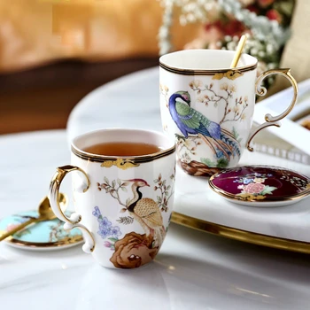 Чашата за кафе от костен порцелан в китайски стил, керамична чаша с голям капацитет, ценна личност, на пара, чаша, креативен подарък