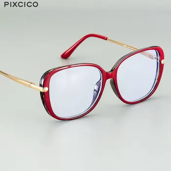 Pixcico 45836 Анти-сини Рамки За очила, Мъжки, Женски Пластмасови Бутилки от Модерни Оптични