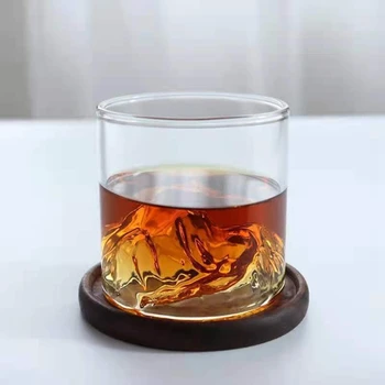 Япония 3D Планински Чаша За Уиски Креативна Чаша Ледник Старомодна Уиски Рок Чаши Уиски-чаша Водка Чаша на Чаша За Вино
