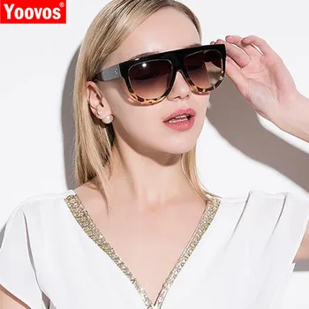 Yoovos 2021 Ретро Слънчеви Очила Дамски Квадратни Извънгабаритни Маркови Дизайнерски UV400 Градиентные Слънчеви Очила Реколта Люнета De Soleil Femme