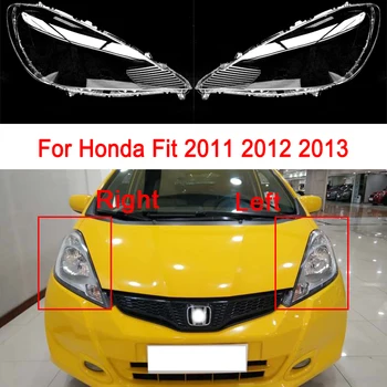 За Honda Fit Размерът на Фаровете Стъклена Леща Прозрачен Капак във формата На Миди Авто Светлини във формата На Миди Маска Светлини Лампа Лампа 2011-2013