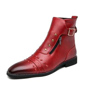Нови Италиански Класически Мъжки Обувки са ръчно изработени от Изкуствена Кожа, Мъжки на Модела обувки-Oxfords, Улични Есенните Маратонки, Мъжки Мокасини, Мъжки Ботильоны