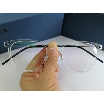 Очила Датски марка 6549, Овални Рамки За Очила, Мъжки Безвинтовые ултра-леки Очила За Късогледство, Предписани Оптични Титанов оригинални Кутии