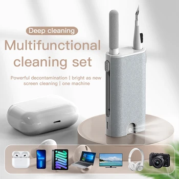 Комплект за почистване 5 в 1 Многофункционална Дръжка за почистване на слушалки с Четка За Отстраняване на Прах Калъф за слушалки Инструменти за почистване на Мобилни телефони