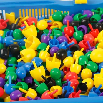 Детски Играчки Пъзел Колче Дъска С 96 Гъбични Колчета на Модела Комплекти за Начинаещи Строителна Играчка за Деца, Подарък Случаен Цвят BM88